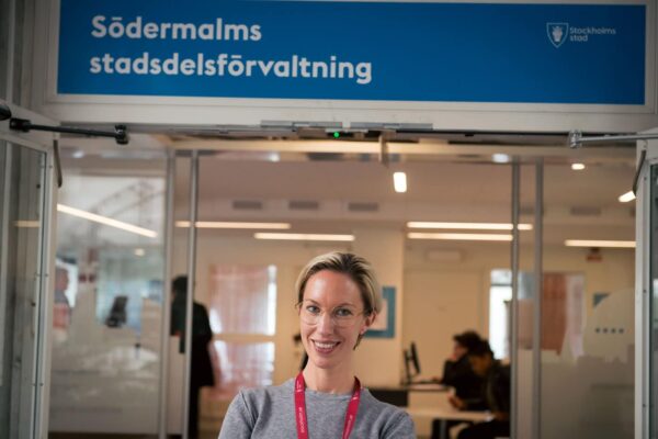 Katarina Samuelsson på jobbet