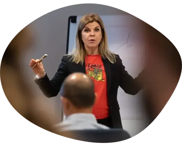 Pernilla Wikström Pehrson under en av sina föreläsningar