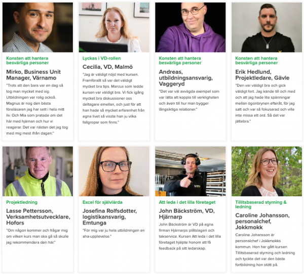 Intervjuer med tidigare deltagare