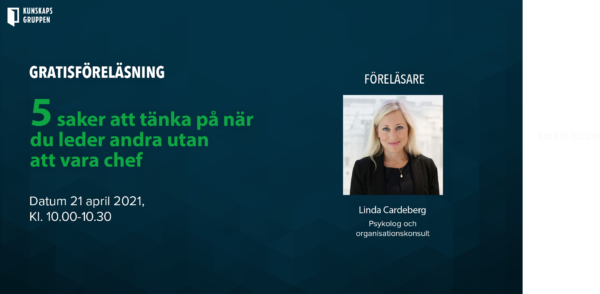 Föreläsning om att leda andra utan att vara chef