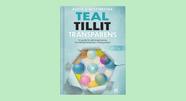 Boken Teal tillit transparens mockup